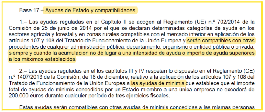 Ayudas de Estado y compatibilidades de la Convocatoria LABORA de la Comunidad Valenciana