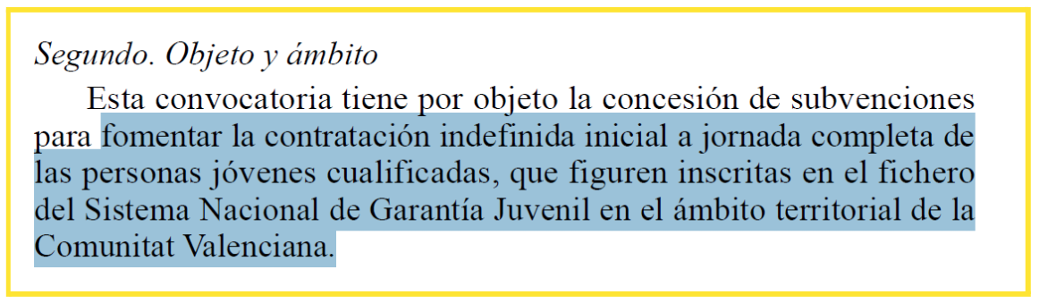 Objeto y ámbito de la Convocatoria LABORA de la Comunidad Valenciana
